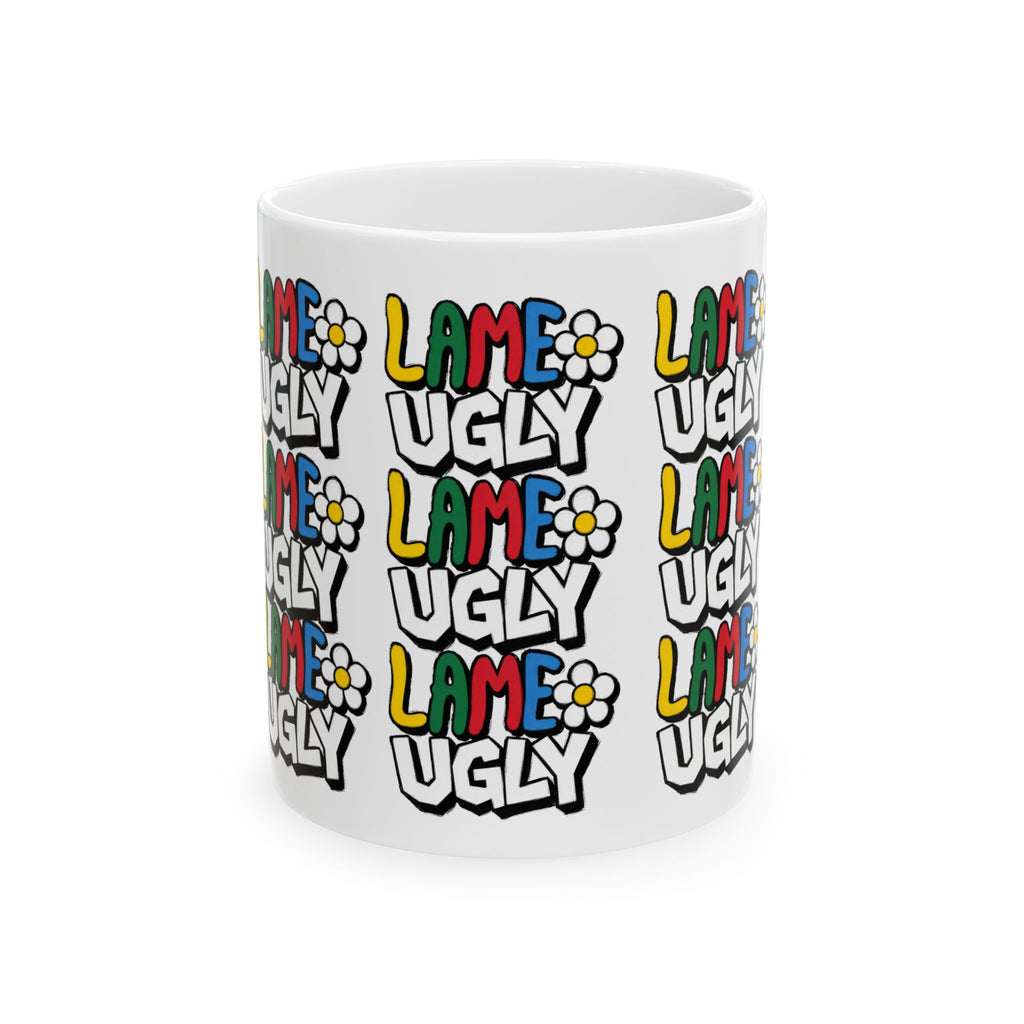 Lame Ugly Retro Daisy Ceramic Mug (11oz & 15oz)