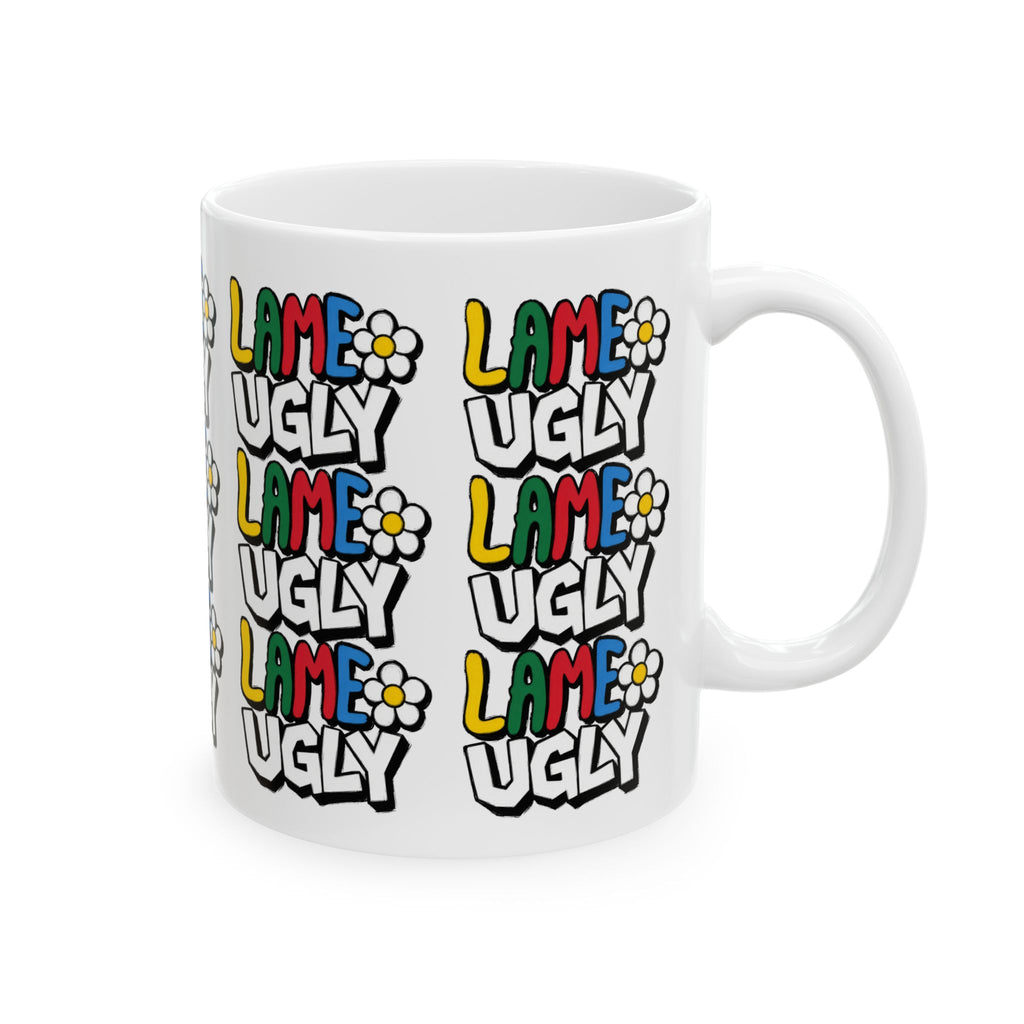 Lame Ugly Retro Daisy Ceramic Mug (11oz & 15oz)