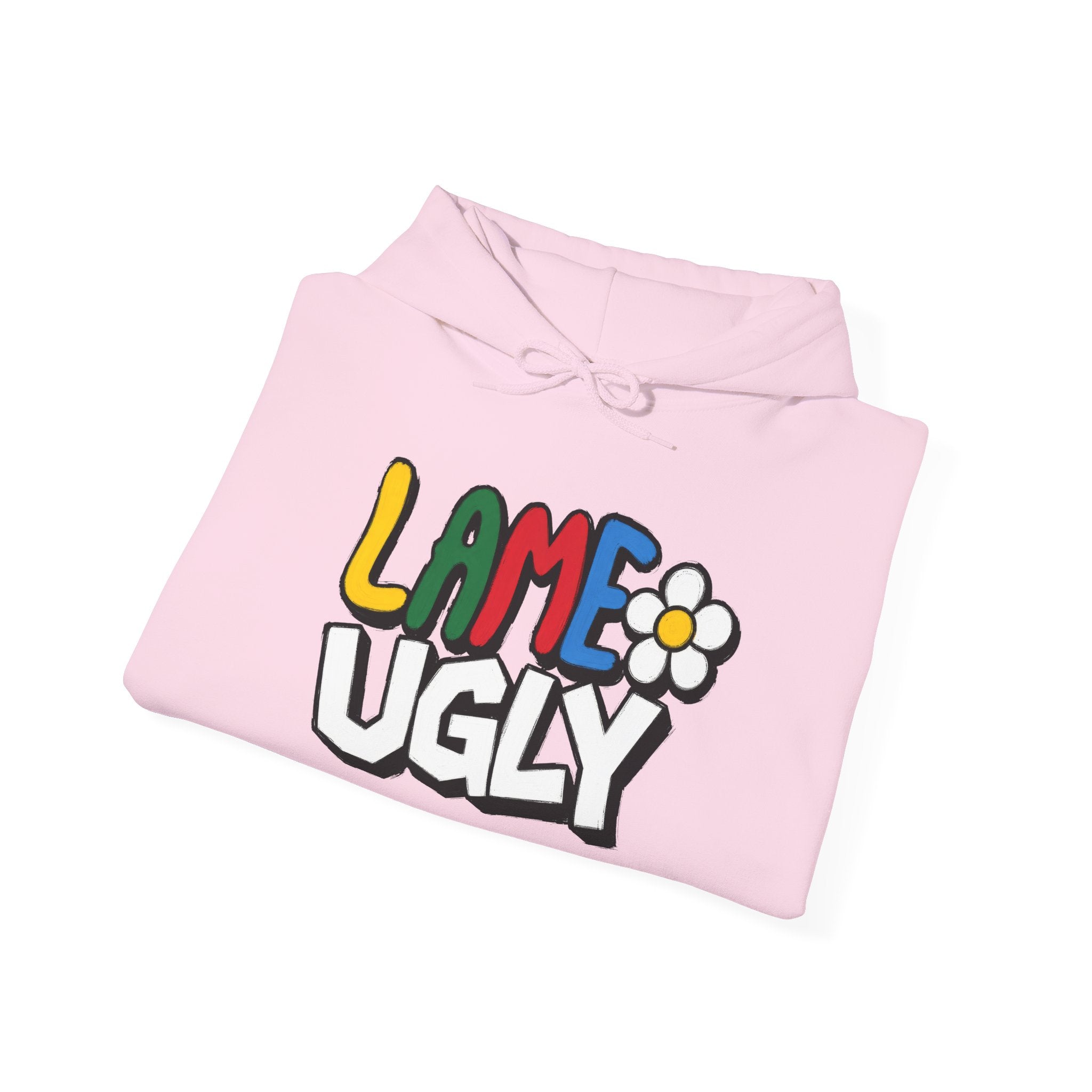 Hoodie — 'Lame Ugly' Retro Daisy Graphic Hoodie