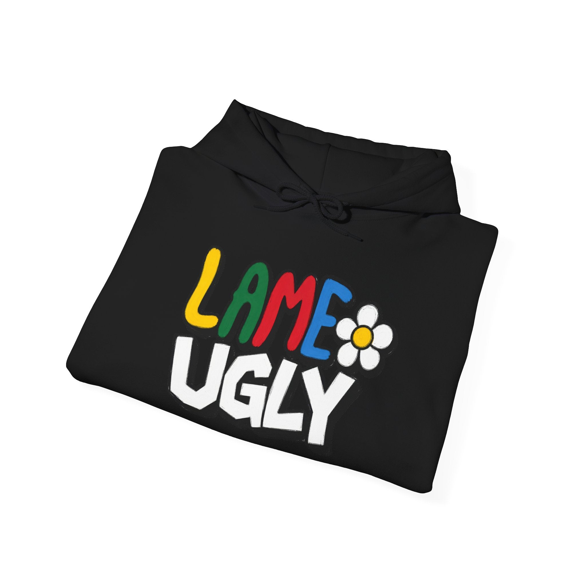 Hoodie — 'Lame Ugly' Retro Daisy Graphic Hoodie