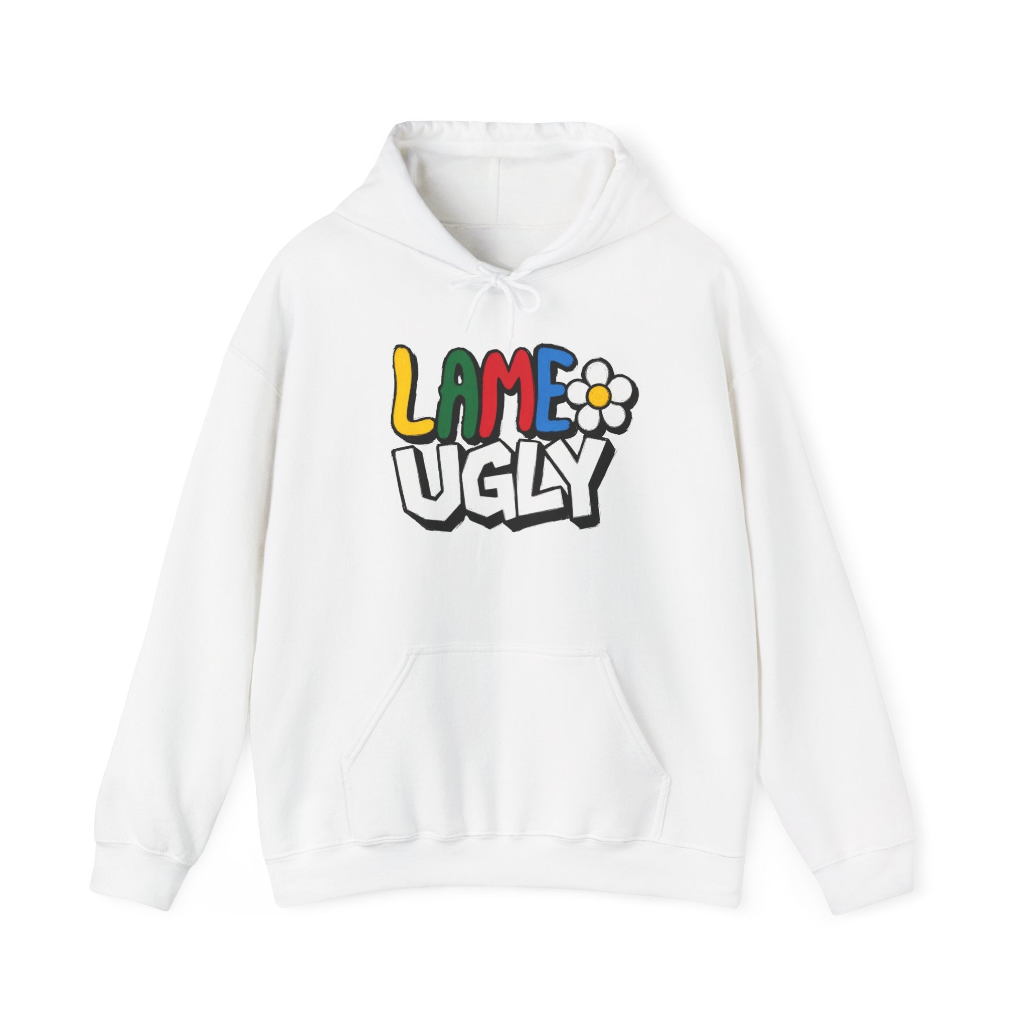 Hoodie — 'Lame Ugly' Retro Daisy Graphic Hoodie