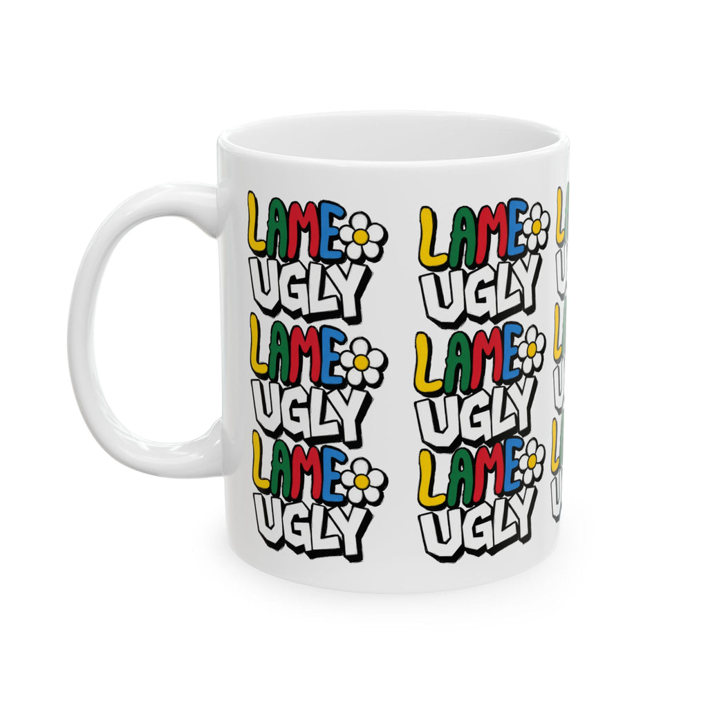 Lame Ugly Retro Daisy Ceramic Mug (11oz & 15oz)
