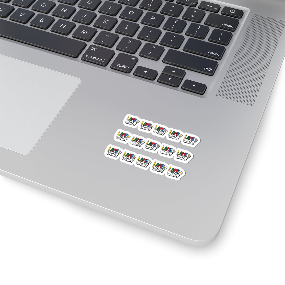 'Lame Ugly' Kiss-Cut Sticker Sheet — Colorful Retro Humor Sticker Pack for Laptops, Water Bottles & Journals