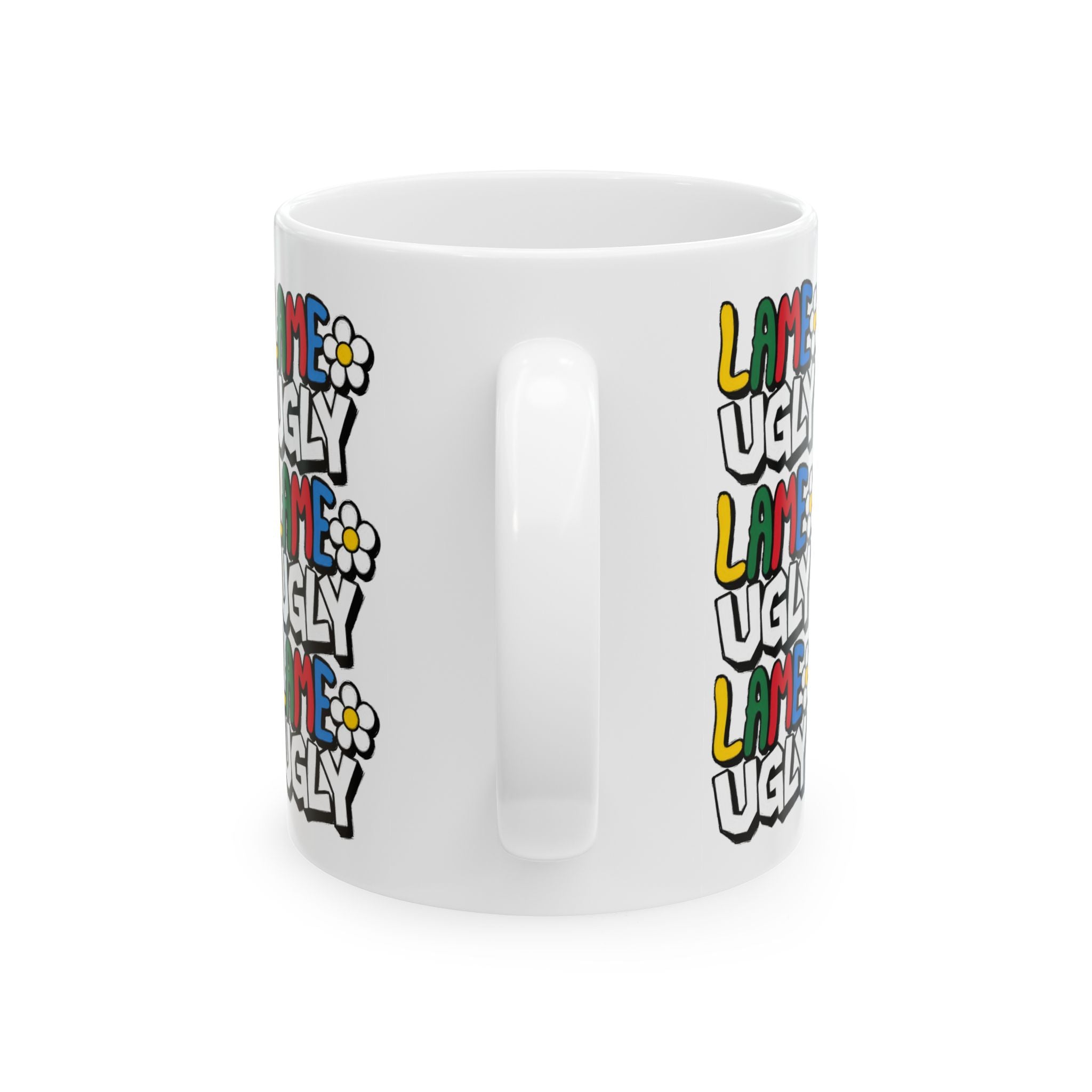 Lame Ugly Retro Daisy Ceramic Mug (11oz & 15oz)