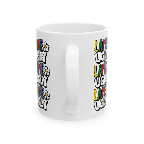 Lame Ugly Retro Daisy Ceramic Mug (11oz & 15oz)